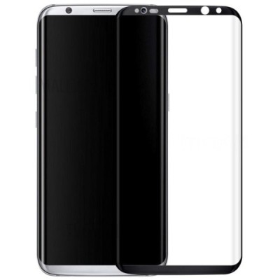 Samsung Galaxy S8+ (G955) „Calans“ 9H Tempered Glass sustiprintos apsaugos juodas pilnai dengiantis apsauginis ekrano stiklas 0,