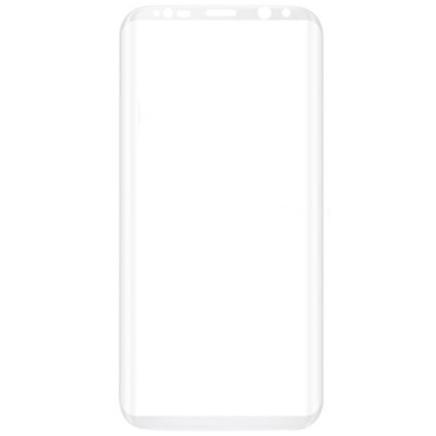Samsung Galaxy S8+ (G955) „Calans“ 9H Tempered Glass sustiprintos apsaugos baltas pilnai dengiantis apsauginis ekrano stiklas 0,