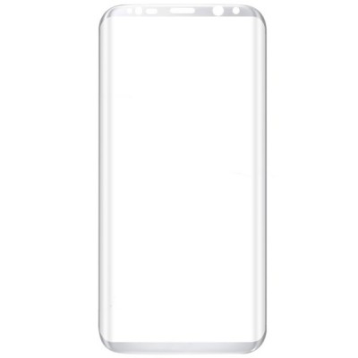 Samsung Galaxy S8+ (G955) „Calans“ 9H Tempered Glass sustiprintos apsaugos sidabrinis pilnai dengiantis apsauginis ekrano stikla