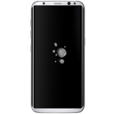 Samsung Galaxy S8+ (G955) „Calans“ 9H Tempered Glass sustiprintos apsaugos sidabrinis pilnai dengiantis apsauginis ekrano stikla
