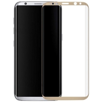 Samsung Galaxy S8+ (G955) „Calans“ 9H Tempered Glass sustiprintos apsaugos auksinis pilnai dengiantis apsauginis ekrano stiklas