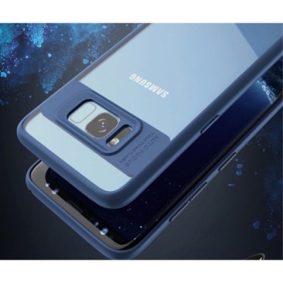 „IPAKY“ Frame Samsung Galaxy S8 (G955) skaidrus mėlynos spalvos apvadais kieto silikono (TPU) dėklas / Priedai.lt