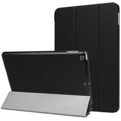 Apple iPad 9.7" 2017 (iPad 9.7" 2018) atverčiamas juodas odinis dėklas - knygutė / Priedai.lt