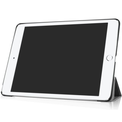Apple iPad 9.7" 2017 (iPad 9.7" 2018) atverčiamas juodas odinis dėklas - knygutė / Priedai.lt