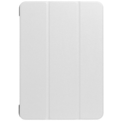 Apple iPad 9.7" 2017 (iPad 9.7" 2018) atverčiamas baltas odinis dėklas - knygutė / Priedai.lt
