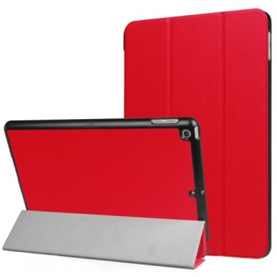 Apple iPad 9.7" 2017 (iPad 9.7" 2018) atverčiamas raudonas odinis dėklas - knygutė / Priedai.lt