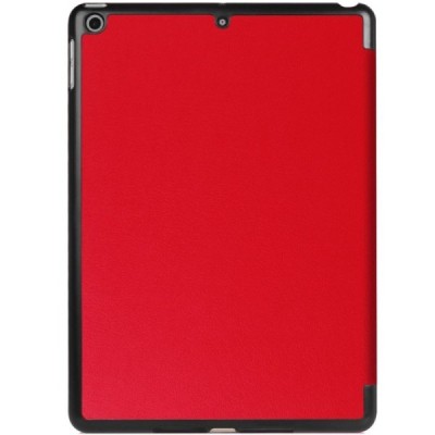 Apple iPad 9.7" 2017 (iPad 9.7" 2018) atverčiamas raudonas odinis dėklas - knygutė / Priedai.lt