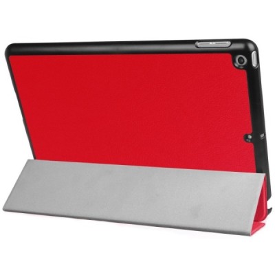 Apple iPad 9.7" 2017 (iPad 9.7" 2018) atverčiamas raudonas odinis dėklas - knygutė / Priedai.lt