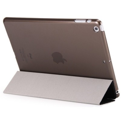 Apple iPad 9.7" 2017 (iPad 9.7" 2018) atverčiamas juodas slim case odinis dėklas - knygutė / Priedai.lt