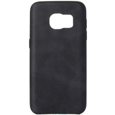 Slim Leather Samsung Galaxy S7 G930F juodos spalvos odinis dėklas - nugarėlė / Priedai.lt