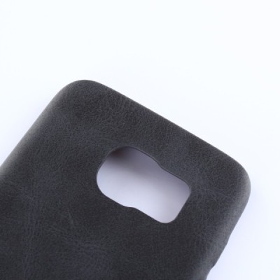 Slim Leather Samsung Galaxy S7 G930F juodos spalvos odinis dėklas - nugarėlė / Priedai.lt