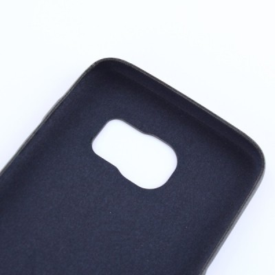 Slim Leather Samsung Galaxy S7 G930F juodos spalvos odinis dėklas - nugarėlė / Priedai.lt