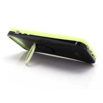 Juodas tamsoje šviečiantis „i-Glow“ silikoninis, plastikinis Apple iPhone SE (5, 5s) dėklas (dėkliukas) / Priedai.lt