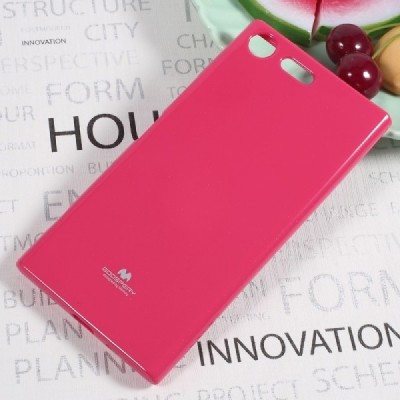 Sony Xperia XZ Premium (XZ Premium Dual) tamsiai rožinis Mercury kieto silikono (TPU) dėklas - nugarėlė / Priedai.lt