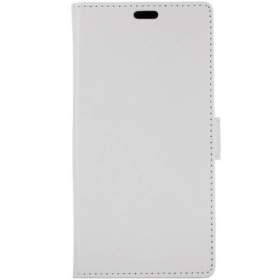 LG K10 2017 (X400, M250N) atverčiamas baltas odinis dėklas - piniginė / Priedai.lt