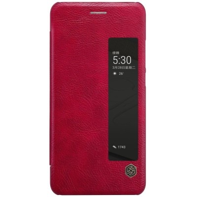 Prabangus „Nillkin“ Qin serijos raudonas odinis atverčiamas Huawei P10 (Huawei Ascend P10) dėklas - knygutė / Priedai.lt