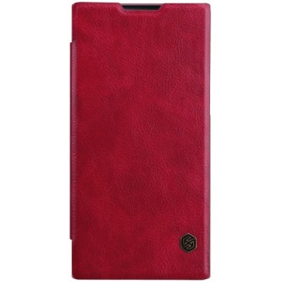 Prabangus „Nillkin“ Qin serijos raudonas odinis atverčiamas Sony Xperia L1 (G3311, G3312, G3313) dėklas / Priedai.lt