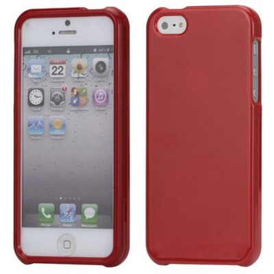 Raudonas Snap-on plastikinis Apple iPhone SE (5, 5s) dėklas (dėkliukas, nugarėlė) / Priedai.lt