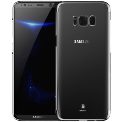 Samsung Galaxy S8 (G950) Baseus Glitter plastikinis skaidrus permatomas pilkas dėklas / Priedai.lt