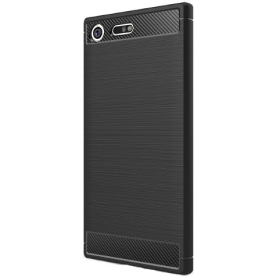 Sony XZ Premium „Carbon“ kieto silikono TPU juodas dėklas - nugarėlė / Priedai.lt