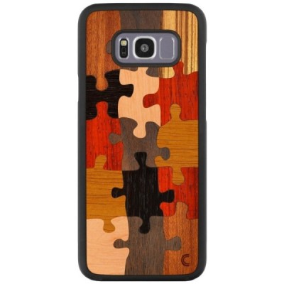 Samsung Galaxy S8 (G950) „Crafted Cover“ Puzzle natūralaus medžio dėklas (šviesus medis) / Priedai.lt