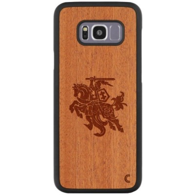 Samsung Galaxy S8+ (G955) „Crafted Cover“ Vytis natūralaus medžio dėklas (šviesus medis) / Priedai.lt