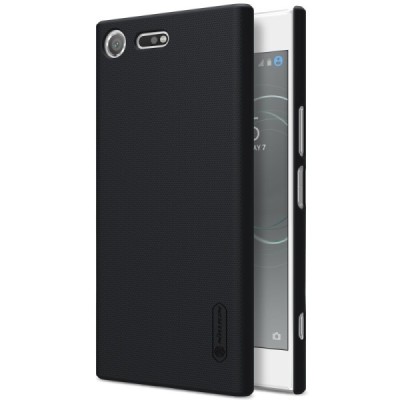 Nillkin Frosted Shield Sony Xperia XZ Premium (Xperia XZ Premium Dual) juodas plastikinis dėklas / Priedai.lt