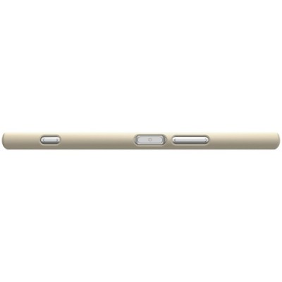 Nillkin Frosted Shield Sony Xperia XZ Premium (Xperia XZ Premium Dual) auksinis plastikinis dėklas + apsauginė ekrano plėvelė / 
