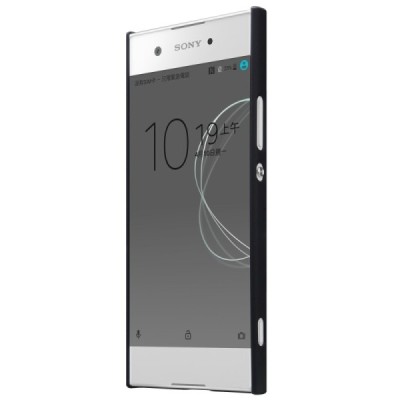 Nillkin Frosted Shield Sony Xperia XA1 (G3121, G3123, G3125, G3112, G3116) juodas plastikinis dėklas + apsauginė ekrano plėvelė 
