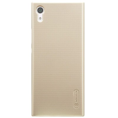 Nillkin Frosted Shield Sony Xperia XA1 (G3121, G3123, G3125, G3112, G3116) auksinis plastikinis dėklas + apsauginė ekrano plėvel