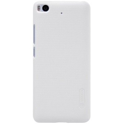 Xiaomi Mi 5S Nillkin Frosted Shield baltas plastikinis dėklas + apsauginė ekrano plėvelė / Priedai.lt