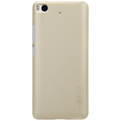 Xiaomi Mi 5S Nillkin Frosted Shield auksinis plastikinis dėklas + apsauginė ekrano plėvelė / Priedai.lt