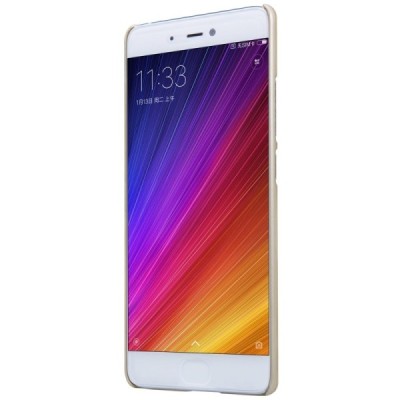 Xiaomi Mi 5S Nillkin Frosted Shield auksinis plastikinis dėklas + apsauginė ekrano plėvelė / Priedai.lt