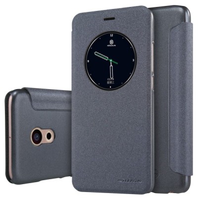 Meizu Pro 6 pilkas odinis atverčiamas Nillkin Sparkle dėklas / Priedai.lt