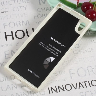 Sony Xperia XA1 Mercury baltas kieto silikono tpu dėklas - nugarėlė / Priedai.lt