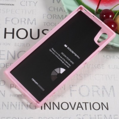 Sony Xperia XA1 Mercury šviesiai rožinis kieto silikono tpu dėklas - nugarėlė / Priedai.lt