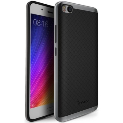 Xiaomi Mi 5S „IPAKY“ kieto silikono TPU juodas (pilkais apvadais) dėklas - nugarėlė / Priedai.lt