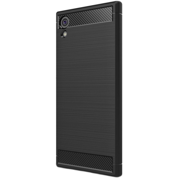 „Carbon“ kieto silikono (TPU) dėklas - juodas (Xperia XA1)