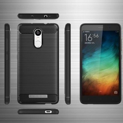 Xiaomi Redmi Note 3 / Redmi Note 3 Pro „Carbon“ kieto silikono TPU juodas dėklas - nugarėlė / Priedai.lt