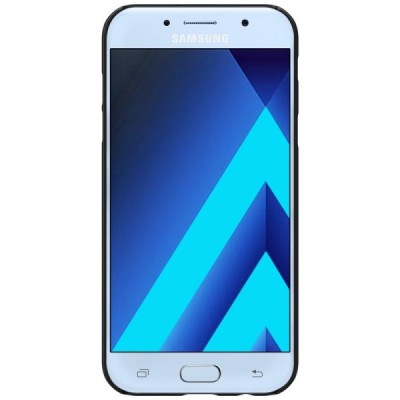 Samsung Galaxy A7 2017 (A720) Nillkin Frosted Shield juodas plastikinis dėklas + apsauginė ekrano plėvelė / Priedai.lt