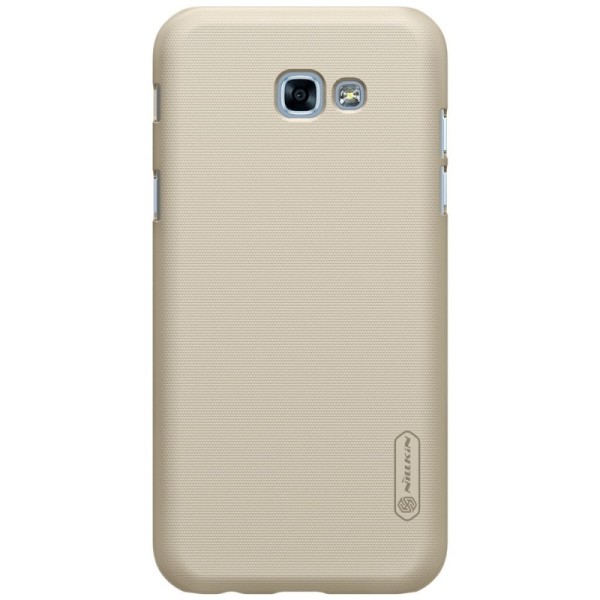„Nillkin“ Frosted Shield dėklas - auksinis + apsauginė ekrano plėvelė (Galaxy A7 2017)