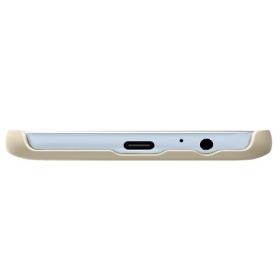 Samsung Galaxy A7 2017 (A720) Nillkin Frosted Shield auksinis plastikinis dėklas + apsauginė ekrano plėvelė / Priedai.lt