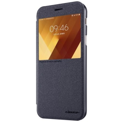 Samsung Galaxy A7 2017 (A720) pilkas odinis atverčiamas Nillkin Sparkle dėklas / Priedai.lt