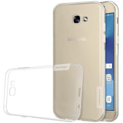Samsung Galaxy A7 2017 (A720) Nillkin Nature plonas skaidrus (permatomas) silikoninis TPU bespalvis dėklas / Priedai.lt