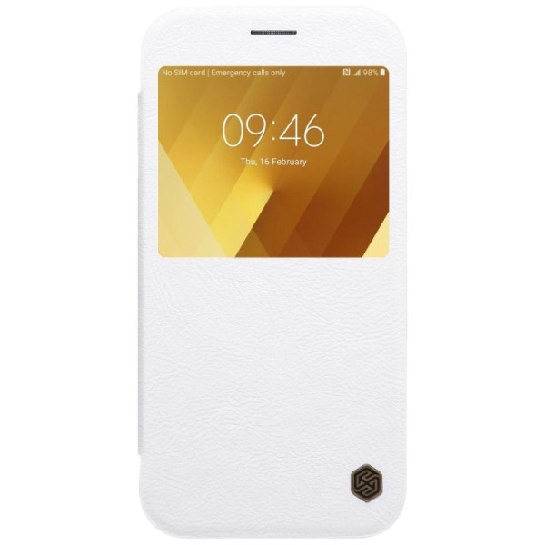 „Nillkin“ Qin atverčiamas dėklas - baltas (Galaxy A7 2017)