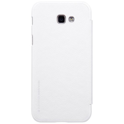 Prabangus „Nillkin“ Qin serijos baltas odinis atverčiamas Samsung Galaxy A7 (2017) A720 dėklas - knygutė / Priedai.lt