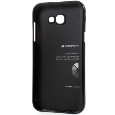 Samsung Galaxy A7 2017 (A720) Mercury juodas kieto silikono (TPU) dėklas / Priedai.lt