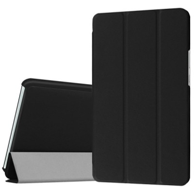 Huawei MediaPad M3 8.4 atverčiamas juodas odinis dėklas - knygutė / Priedai.lt