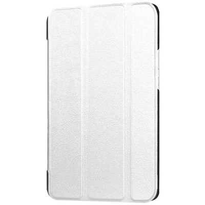 Huawei MediaPad M3 8.4 atverčiamas baltas odinis dėklas - knygutė / Priedai.lt