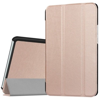 Huawei MediaPad M3 8.4 atverčiamas aukso spalvos odinis dėklas - knygutė / Priedai.lt
